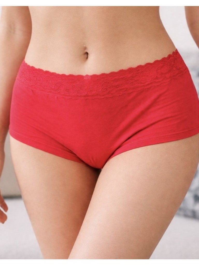 Nwt Cosabella Amore Italy Mystic Red Lace Hotpant Underwear Panties Size 2x